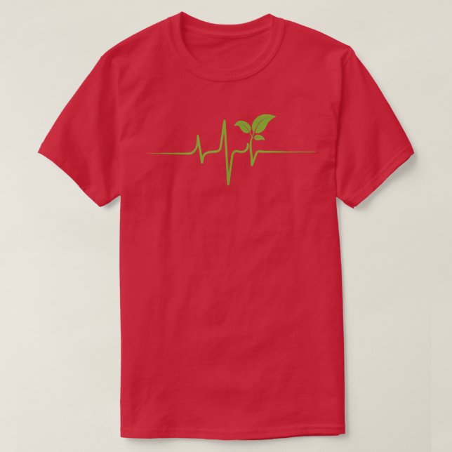 Vegan Heartbeat Vegan Tee Gift For Vegetarian Plan (Design vorne)
