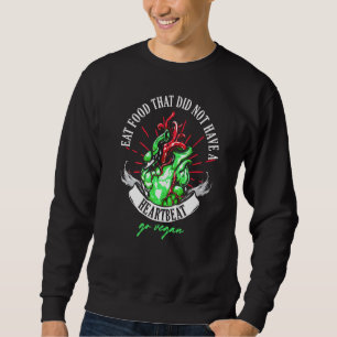 Vegan Heartbeat Vegetarisches Vegetarismus Veganis Sweatshirt