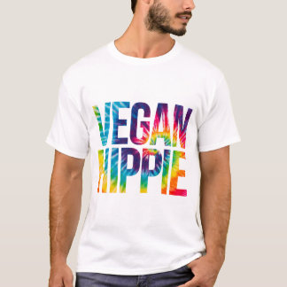 Vegan Hippie Gefärbte Krawatte Funny Hippie Vegan T-Shirt