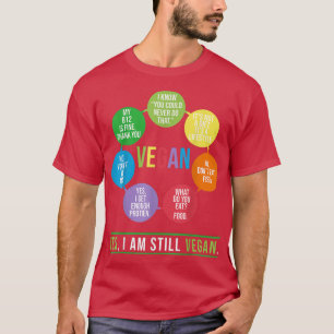 Vegan Ja, ich bin noch Vegan Vegetarier T-Shirt