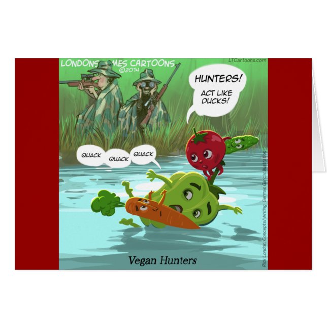 Vegan Jäger Funny (Vorderseite (Horizontal))