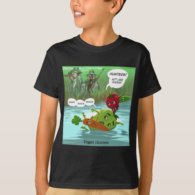 Vegan Jäger Funny T-Shirt (Vorderseite)