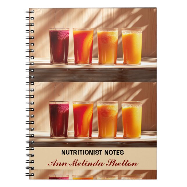 Vegan Juice Foto Nutritionist Notes Personalisiert Notizblock (Vorderseite)
