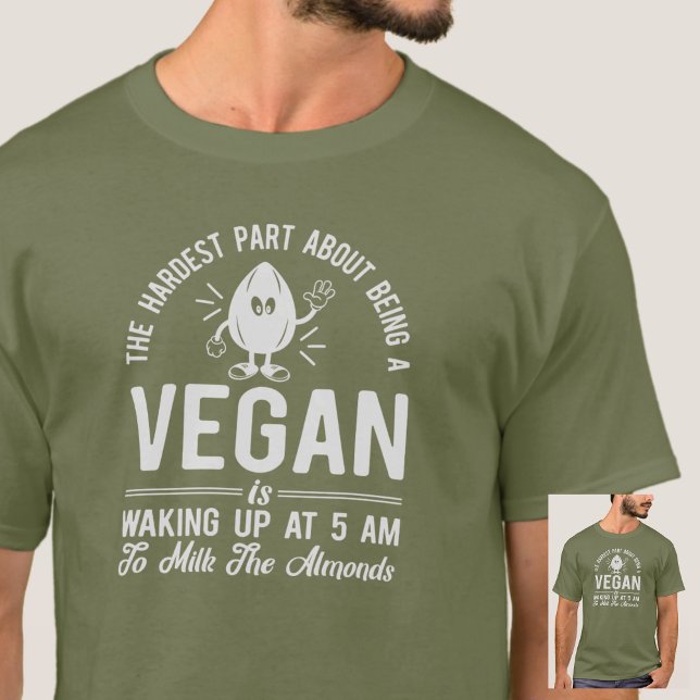 Vegan kaum, Milk the Almonds, Vegane Männer T-Shirt (Von Creator hochgeladen)