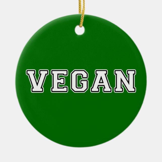 Vegan Keramik Ornament (Vorne)