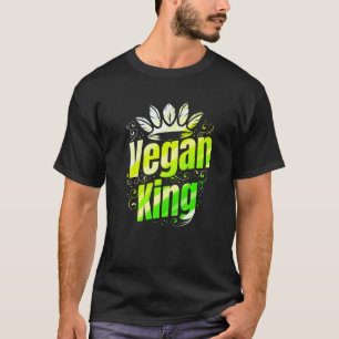 Vegan King Mit Blättern Krone Vegan Werden T-Shirt