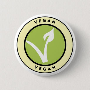 Vegan! Knopf für Vegans Button