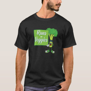 Vegan läuft mit Gemüse Brokkoli T-Shirt
