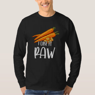 Vegan mag ich es rohe Karotten Gemüse vegetarisch T-Shirt