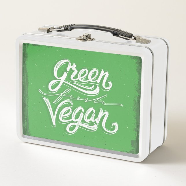 Vegan Metall Brotdose (Green Fresh Vegan Lunch Box!)