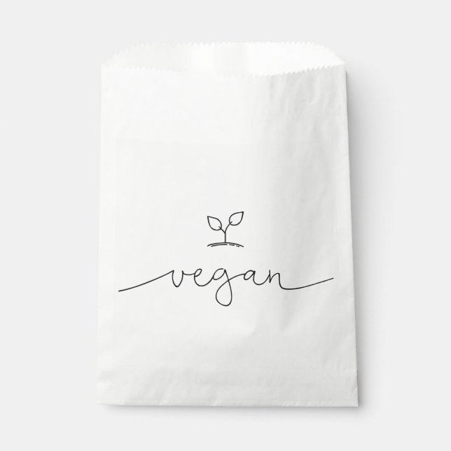 Vegan Minimalistisch Geschenktütchen (Vorderseite)