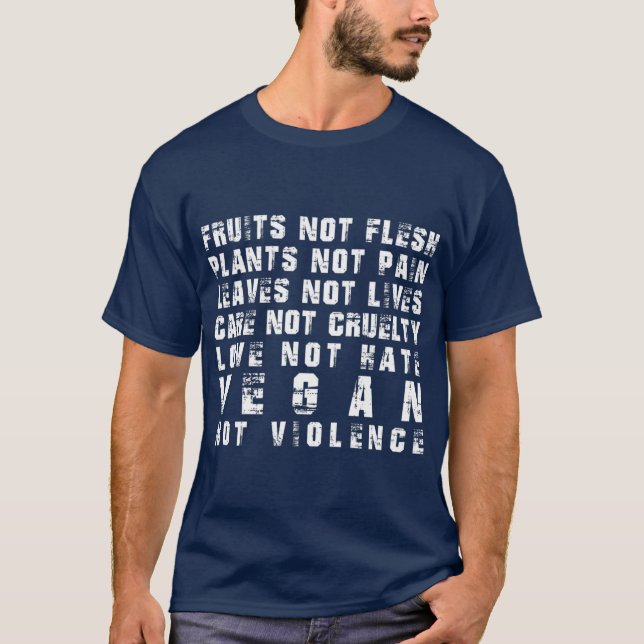 Vegan nicht Gewalt Veganer Aktivismus T-Shirt (Vorderseite)