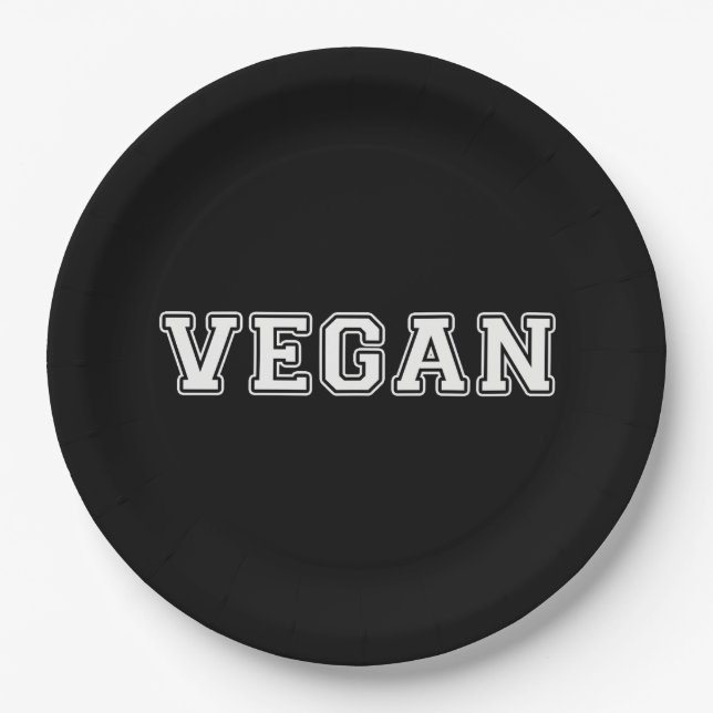 Vegan Pappteller (Vorderseite)