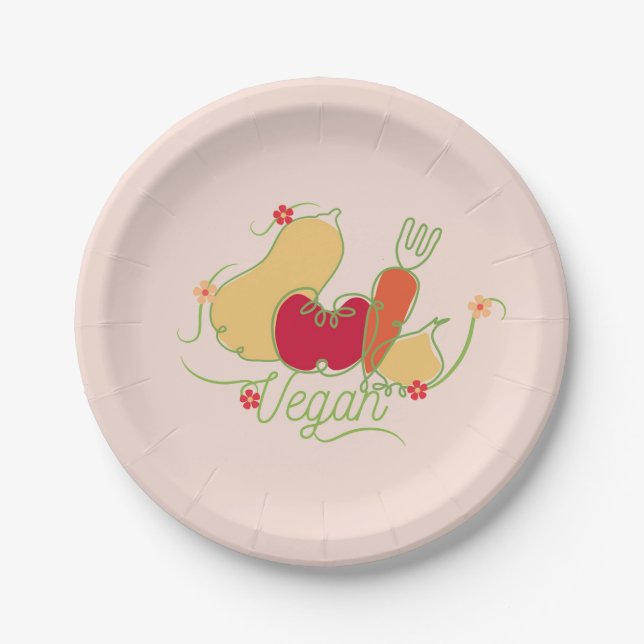 vegan pappteller (Vorderseite)