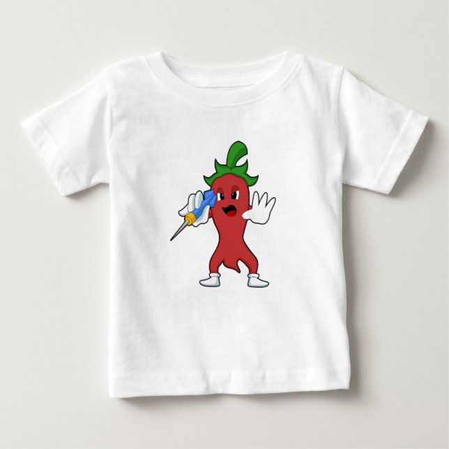 Vegan Pepper bei Darts mit Dart.PNG Baby T-shirt (Vorderseite)
