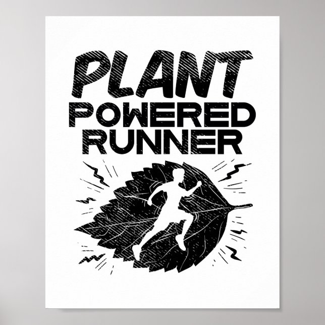 Vegan - Pflanze Powered Runner Poster (Vorne)