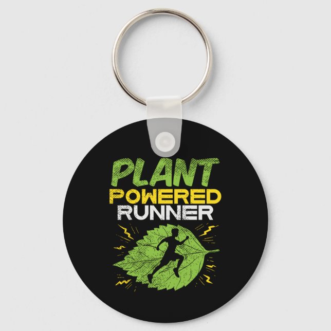 Vegan - Pflanze Powered Runner Schlüsselanhänger (Vorderseite)