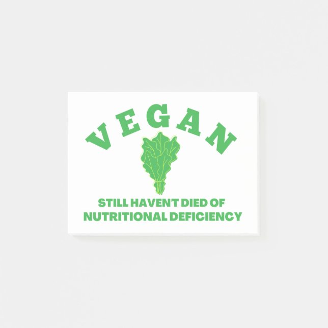 vegan post-it klebezettel (Vorderseite)