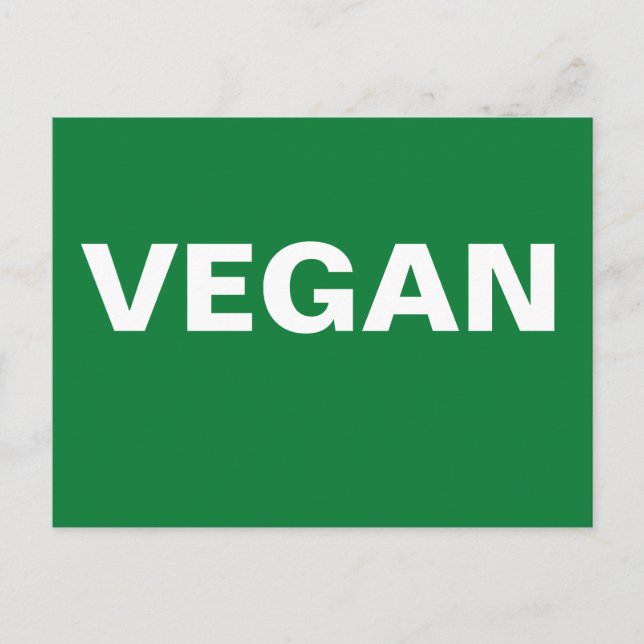 VEGAN POSTKARTE (Vorderseite)