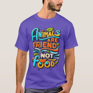 Vegan Power Tiere sind Freunde, keine Nahrung Retr T-Shirt