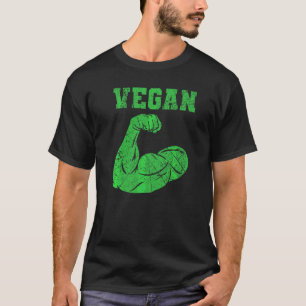 Vegan Power Vegetarier Pflanzenmuskel Bodybuilding T-Shirt