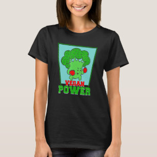 Vegan Power Vegetarisch Gemüse Boxkampf Brokkoli T-Shirt