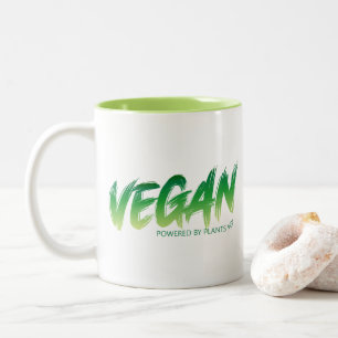 Vegan - Powered by Pflanze Zweifarbige Tasse