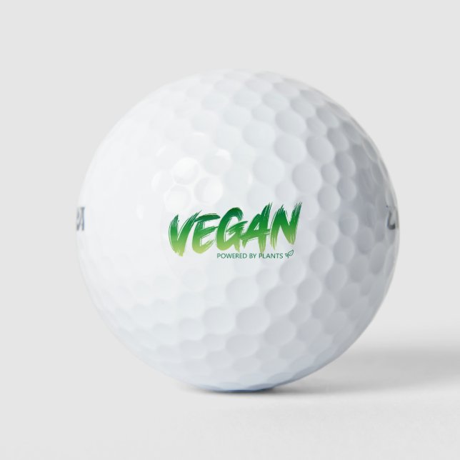 Vegan - Powered by Pflanzgut Golfball (Vorderseite)