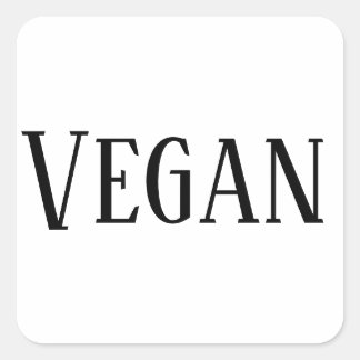 Vegan Quadratischer Aufkleber