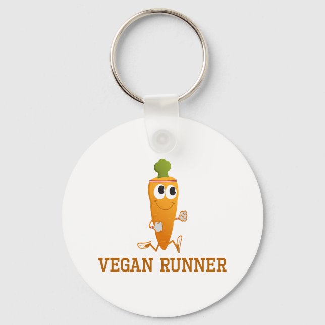 Vegan Runner Carrot Schlüsselanhänger (Vorderseite)