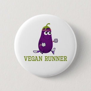 Vegan Runner Eggplant Button