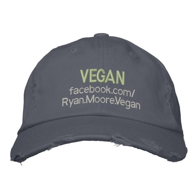VEGAN Ryan.Moore.Vegan Bestickte Baseballkappe (Vorderseite)