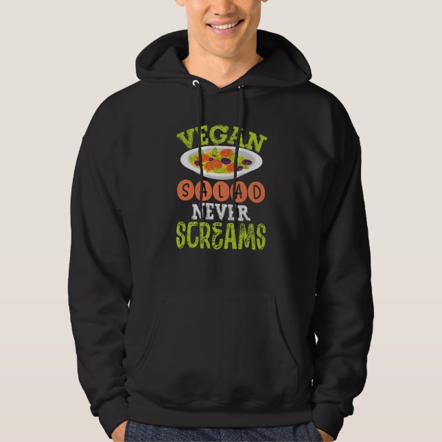 Vegan Salad Never Screams Veganism Hoodie (Vorderseite)