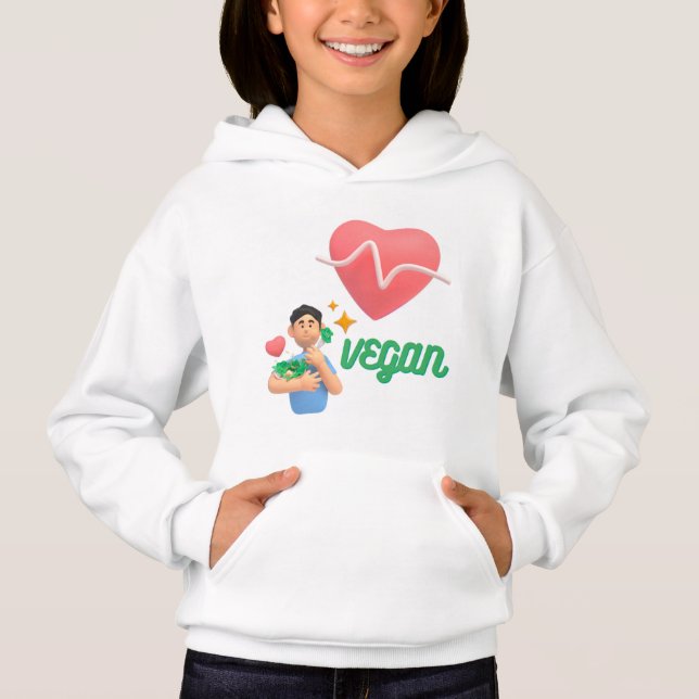 vegan, Salat Hoodie (Vorderseite)