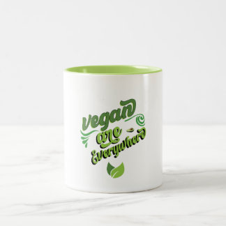Vegan-sind-überall Zweifarbiges Kaffeetasse