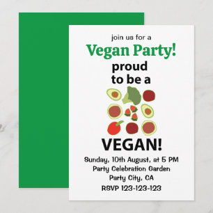 Vegan Stolz ein Veganer zu sein Einladung