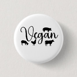 Vegan Tiere Button