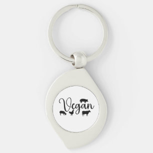 Vegan Tiere Schlüsselanhänger
