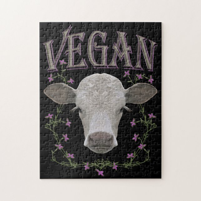 Vegan - Tiere wollen leben Puzzle (Vertikal)