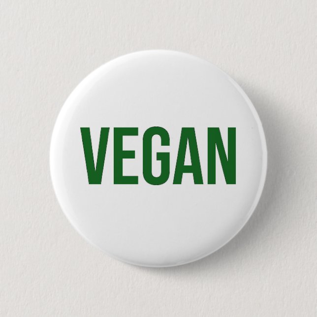 Vegan - Tierrechte Button (Vorderseite)