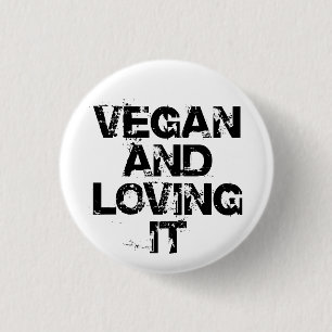 Vegan und es liebend Knopf Button