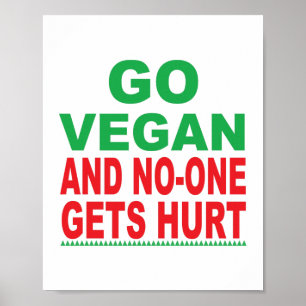 Vegan und niemand wird verletzt, Vegan Poster