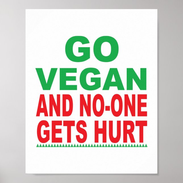 Vegan und niemand wird verletzt, Vegan Poster (Vorne)