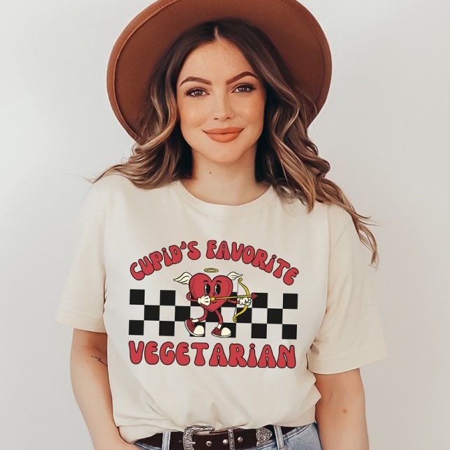 Vegan Valentinstag, Kupide Lieblingsvegetarisch T-Shirt (Von Creator hochgeladen)