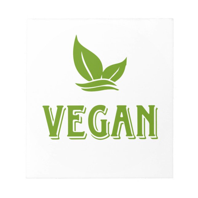 Vegan, vegan, vegetarisch, vegetarisch, notizblock (Vorderseite)