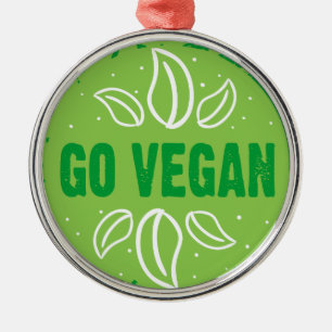 Vegan, vegan, vegetarisch, vegetarisch, ornament aus metall