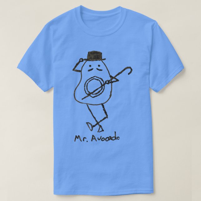 Vegan Vegetarian Mr. Avocado T-Shirt (Design vorne)