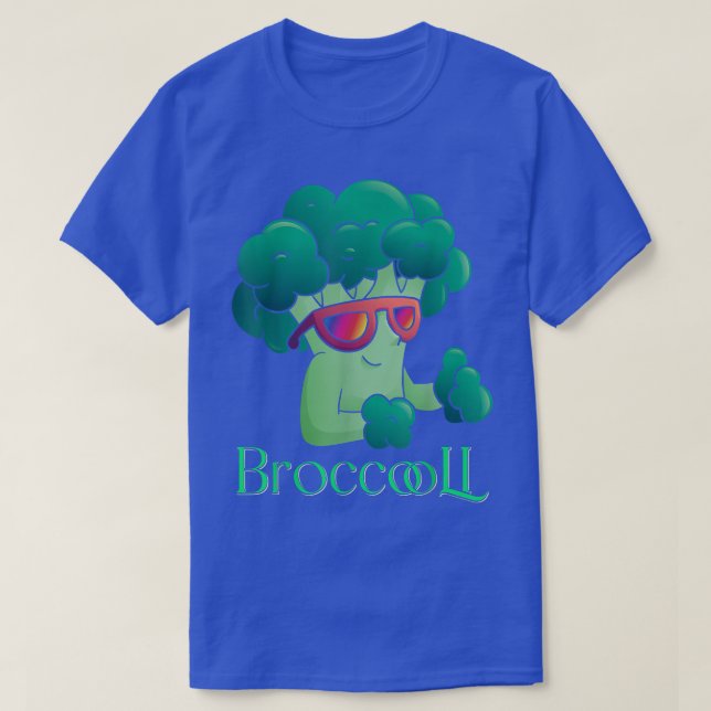 Vegan Vegetarier Cool Broccoli T-Shirt (Design vorne)