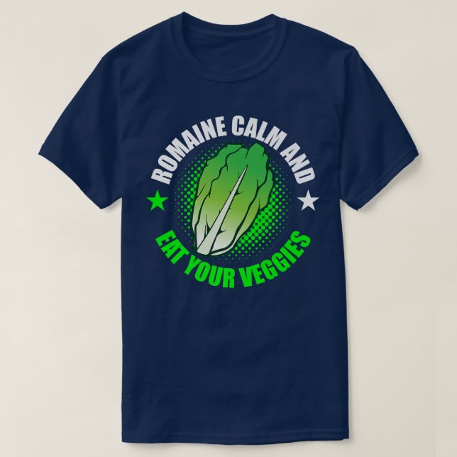 Vegan Vegetarier Gartenanlage Romaine Calm Pun 171 T-Shirt (Design vorne)