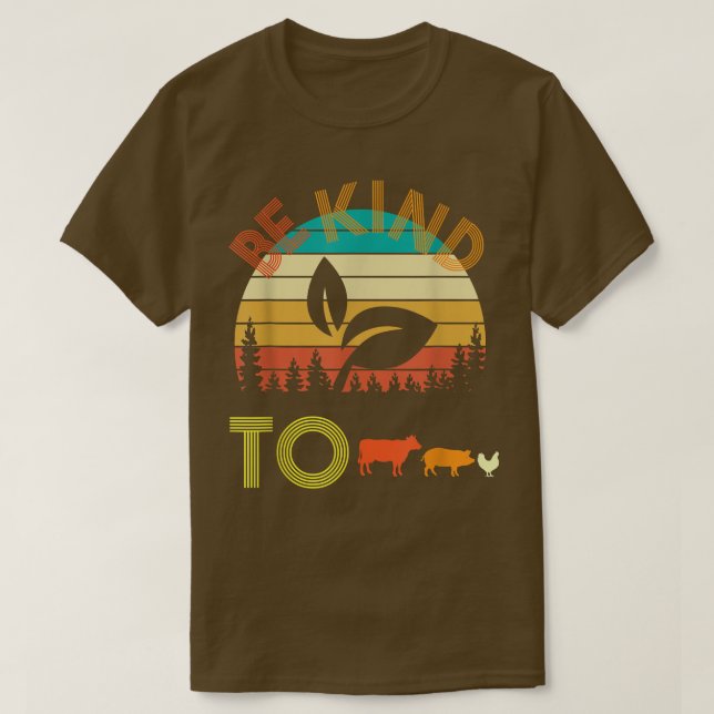 Vegan Vegetarier, seien Sie nett zu Tieren für veg T-Shirt (Design vorne)